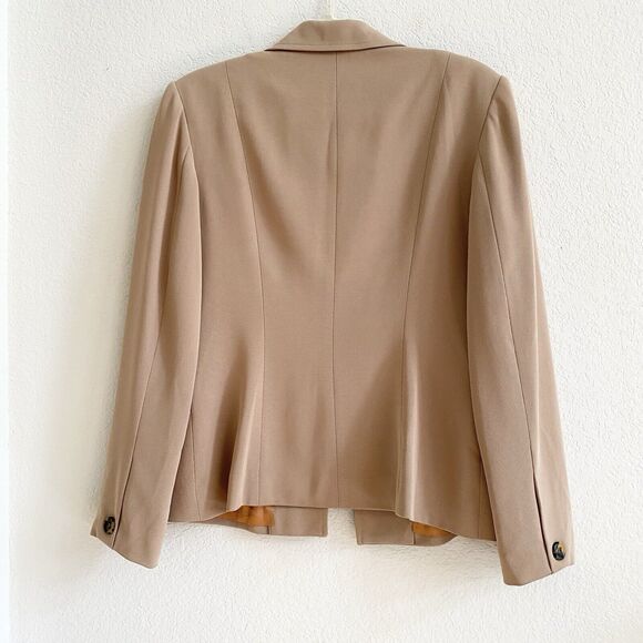 Neiman Marcus NM Essentials Blazer Button 80s Polyester Suit Jacket Lined Sz 8 - Picture 8 of 10